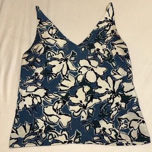 Banana Republic Blue Floral Tank. Size Extra Extra Small.